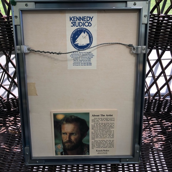 Robert E. Kennedy Edgartown Light, Martha’s Vineyard In Brushed Aluminum Frame - Picture 6 of 8